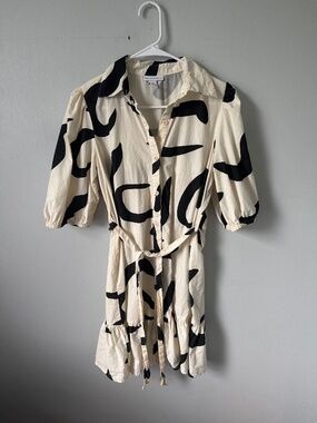 Sincerely Jules button down dress with puff sleeves